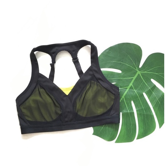 SALE $10✨Fabletics sports bra neon front black top - Picture 7 of 7